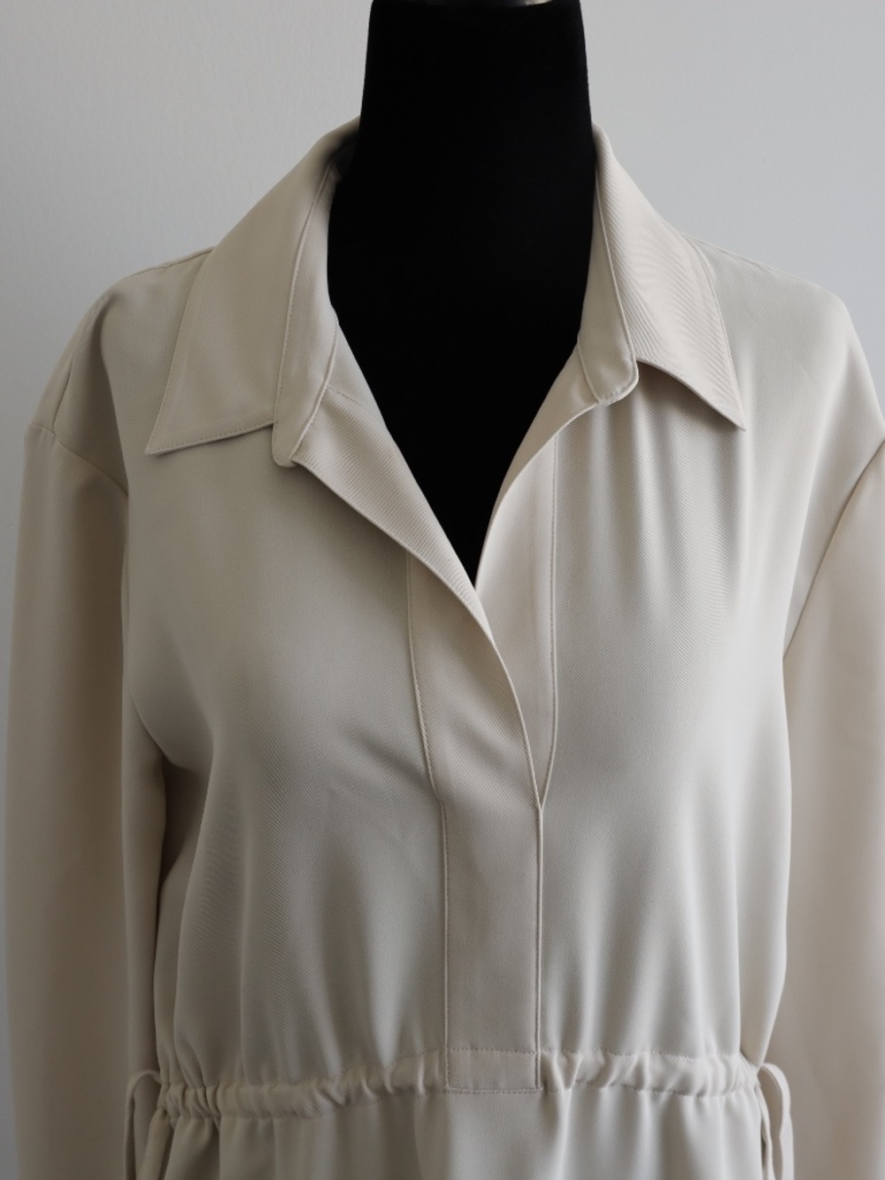 Theory Drawstring Waist Midi Shirt Dress - Picture 3 of 12